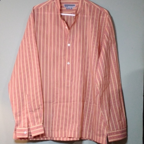 Michael Kors Striped Orange Shirt - Picture 1 of 3